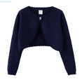 thumbnail image 1 of HUANBAI Girls' Long Sleeve Knitted Cardigan Kids Button Closure Sweaters Jacket Cover Up Tops 3-4 Years, 1 of 5