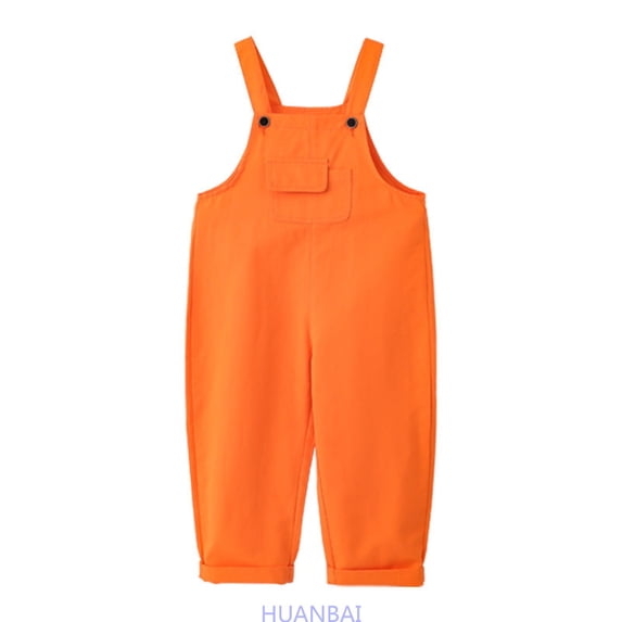 HUANBAI Girls Performance Romper Playful Style Opening For Kids And Teens /Orange(9-10 Years)