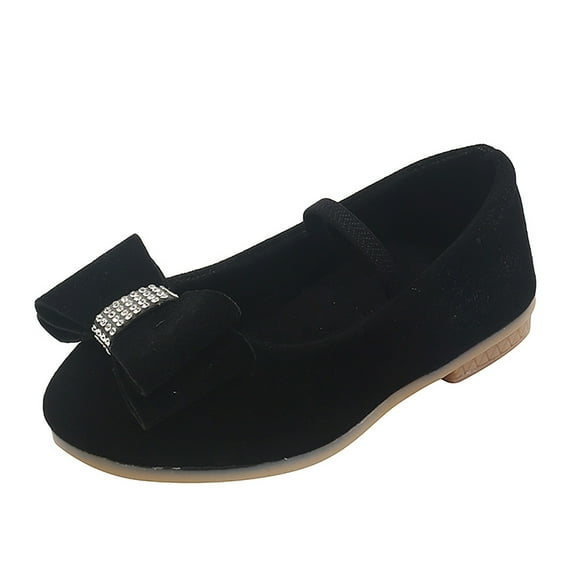 HUANBAI Girls Princess Shoes Toddler Kids Baby Bowknot Single Sandals Shoes 7.5