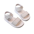 thumbnail image 1 of HUANBAI Girls Sandals For Toddlers And Kids Comfortable Casual Party Wear Breathable Soft Sole Everyday Footwear For Ages 1 6 Years 3.5-4 years, 1 of 9