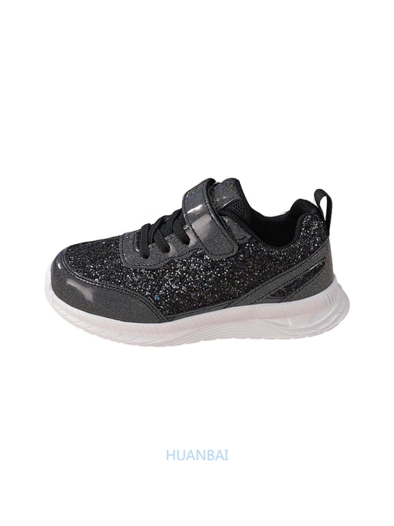 Girls Sneakers Casual Shoes Lightweight Breathable Running Shoes For Toddlers And Kids ,(11-11.5 Years Black) Size ,3