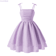 thumbnail image 1 of HUANBAI Girls Summer Dress Sleeveless Strappy Casual For Kids Age 8 12 Elastic Comfortable Outdoor Play Outfit A-line Sundress 11 Years, 1 of 8