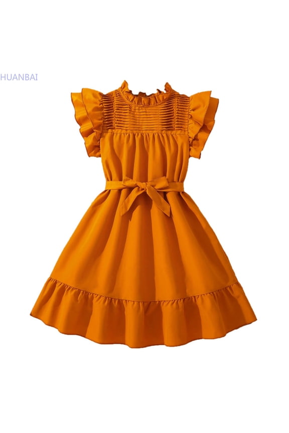 Girls Summer Dresses Elastic Comfortable Casual Outfits For 8 12 Years Old Casual Midi Dresses 8 Years