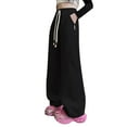 thumbnail image 1 of HUANBAI Girls' Sweatpants Children's Casual Loose Straight Pants Wide Leg Pants 4-5 Years, 1 of 7