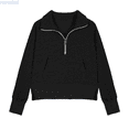 thumbnail image 1 of HUANBAI Girls Sweatshirts For Teen Girls Half Zip Long Sleeve Cropped Hoodies Preppy Cute Clothes For Girls With Thumb Hole Crewneck Loose Sweatshirt 120, 1 of 5