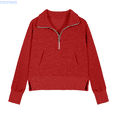 thumbnail image 1 of HUANBAI Girls Sweatshirts For Teen Girls Half Zip Long Sleeve Cropped Hoodies Preppy Cute Clothes For Girls With Thumb Hole Sweatshirts Pullover Tops 140, 1 of 5