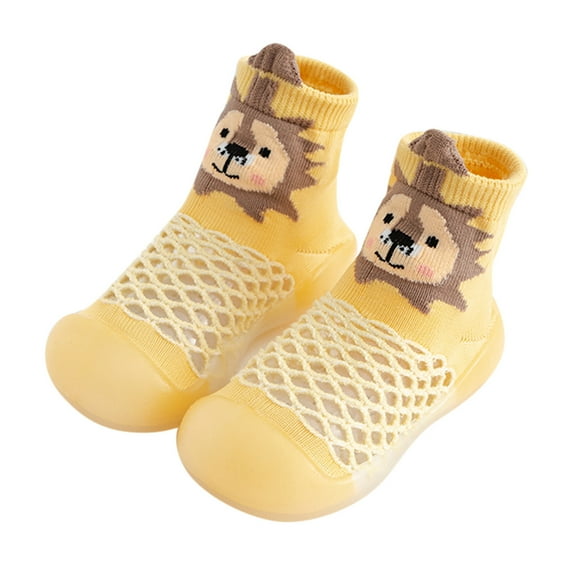 HUANBAI Boys Girls Animal Prints Cartoon Socks Shoes Toddler Breathable Mesh The Floor Socks Non Prewalker Shoes 12-18 Months
