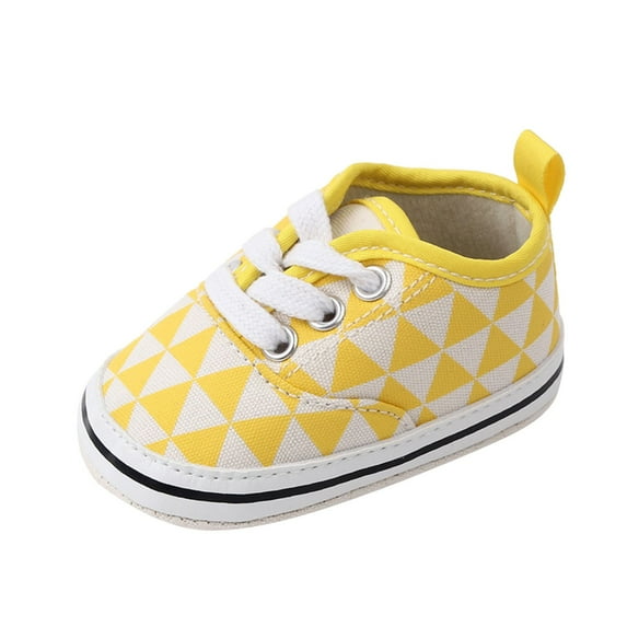 HUANBAI Infant Toddler Shoes Soft Sole Plaid Lace Up Casual Shoes Princess Shoes Toddler Shoes 12-18 Months
