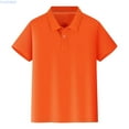 thumbnail image 1 of HUANBAI Kids Boys Girls Short Sleeve Shirt Button Closure Comfortable & Soft Fabric Basic Tshirt Tops 4-5 Years, 1 of 5