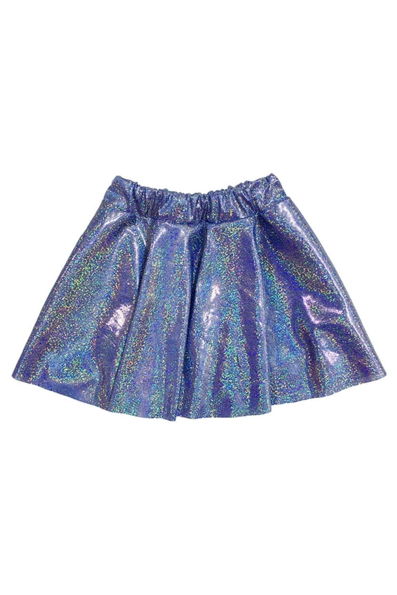 Kids Holiday Party Colour Blocking Tutu Carnival Dance Performance Skirt Poncho Cheerleader Sequin Pleated Skirt XXS