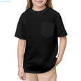 thumbnail image 1 of HUANBAI Kids Mesh T Shirts Short Sleeve Plain Top Tees Boy & Girl Baby Unisex Toddler Children Crew Neck T Shirt With Pocket Basic Tshirt Tops 2-3 Years, 1 of 4