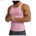 thumbnail image 1 of HUANBAI Men's Knitted Ice Silk Ribbed Athletic Fit Sleeveless Vest Gym Muscle Tank Top Activewear Casual Racerback Undershirt, 1 of 5