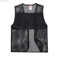 thumbnail image 1 of HUANBAI Men's Solid Color Reflective Mesh Vest, 1 of 4