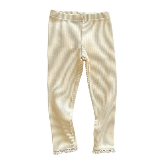 HUANBAI Micro Flare Pants Girl's Stretch Outer Layer Leggings Athletic Jogger Pants 12-18 Months