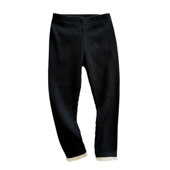 HUANBAI Micro Flare Pants Girl's Stretch Outer Layer Leggings Lightweight Jogger Pants 3-4 Years