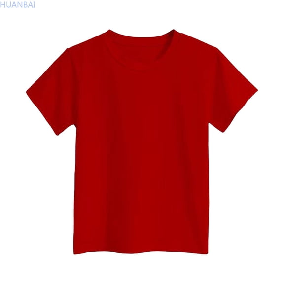 HUANBAI Printed Children's Fashion Loose T Shirt Outfit Toddler Shirts 7-8 Years