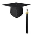 thumbnail image 1 of HUANBAI Shiny Kindergarten And Preschool Graduation Caps For Kids And High School College For Adults With Tassel M, 1 of 4