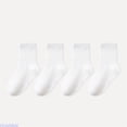 thumbnail image 1 of HUANBAI Soft Kids Crew Socks For Girls Everyday Comfortable School Ankle Socks With Non Grip For Toddler Children Non Athletic Play Socks / White(1-4 Years), 1 of 3