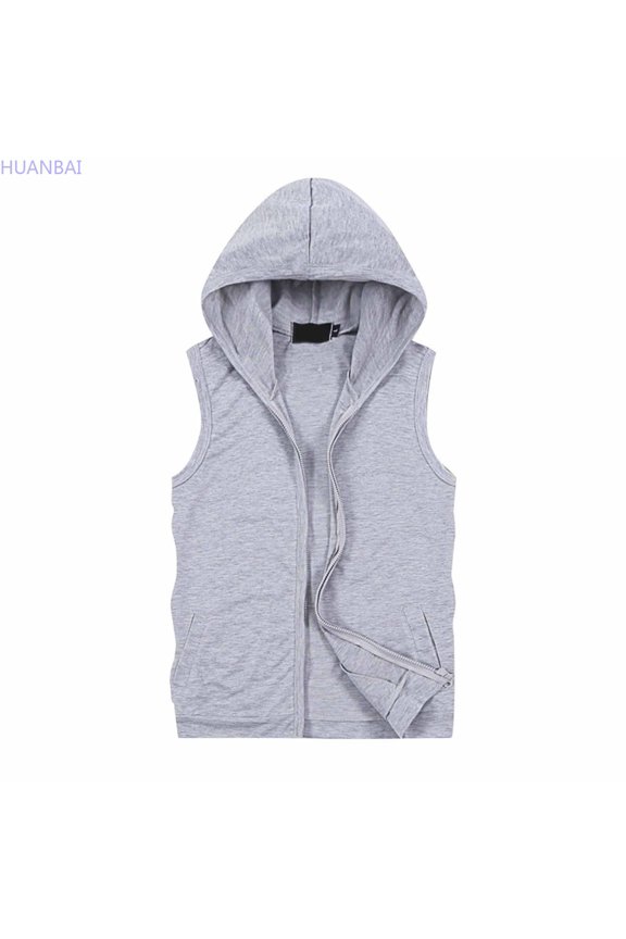 Solid Color Undershirt Undershirt Cardigan Sleeveless T Shirt Shirt Men'S Sports Tops