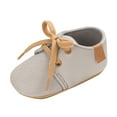 thumbnail image 1 of HUANBAI Spring And Autumn Children Baby Toddler Shoes Boys And Girls Non Lightweight Lace Up Comfortable Solid Color Simple Style 0-6 Months, 1 of 9