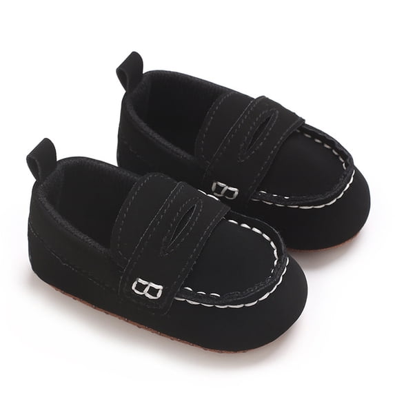 HUANBAI Spring And Summer Children Baby Toddler Shoes Boys And Girls Flat Sole Light Solid Color Slip On Comfortable Casual Shoes 0-3 Months
