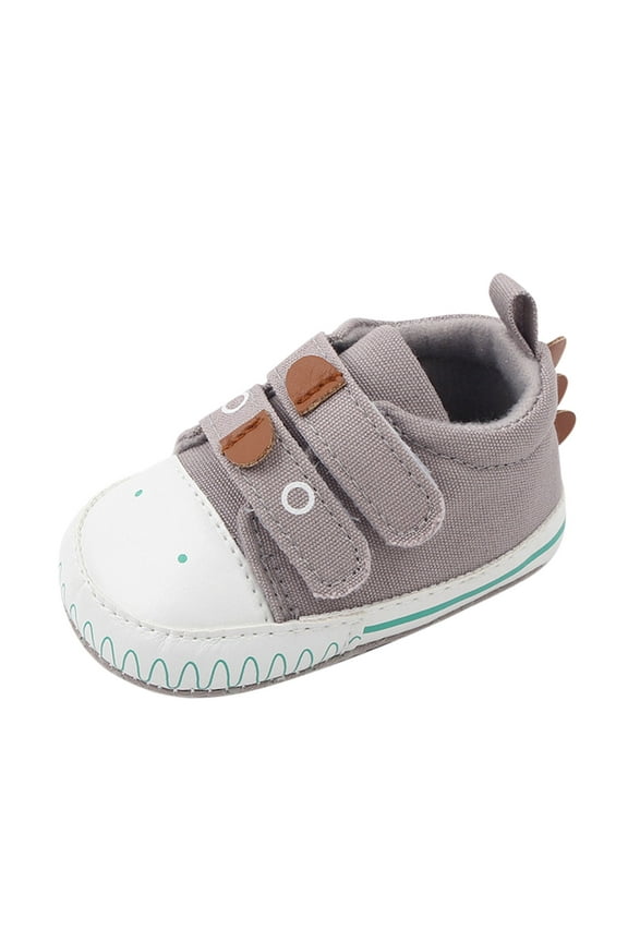 Spring And Summer Children Baby Toddler Shoes For Boys And Girls Flat Soles Light And Comfortable Hook Loop Solid Animal Shape 0-6 Months