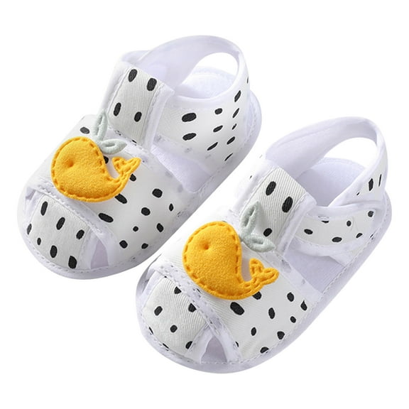 HUANBAI Summer Children Toddler Shoes Boys And Girls Sandals Flat Bottom Lightweight Breathable Soft Comfortable Hook Loop Cute Animal Pattern 5