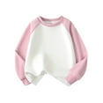 thumbnail image 1 of HUANBAI Toddler Kids Baby Boys Girls Color Block Splice Basic Crewneck Pullover Sweatshirt Children's Hoodie Coat Tops Casual Hooded Sweatshirt 150, 1 of 4