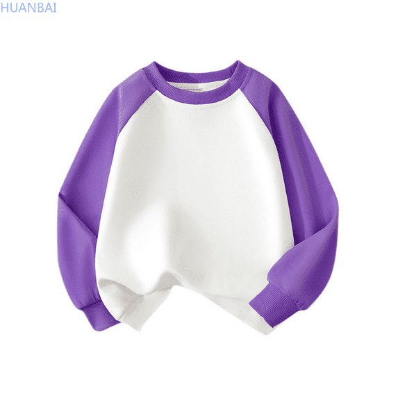 HUANBAI Toddler Kids Baby Boys Girls Color Block Splice Basic Crewneck Pullover Sweatshirt Children's Hoodie Coat Tops Casual Hooded Sweatshirt 160