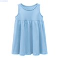 thumbnail image 1 of HUANBAI Toddler Kids Baby Girls Sleeveless Casual A Line Twirly Skater Dress For School Party Princess Dresses Princess Maxi Dress 2-3 Years, 1 of 5