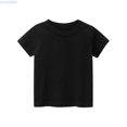 thumbnail image 1 of HUANBAI Toddler Kids Girls Boys Short Sleeve Basic T Shirt Casual Summer Tees Shirt Tops Solid Color Boys Casual Tops 2-3 Years, 1 of 3