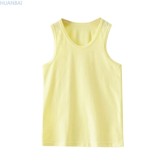 HUANBAI Toddler Kids Girls Dance Tank Top Racerback Crop Tank Top Soild Sleeveless Sports Dance Top Ballet Gymnastics Dancewear Casual for Kids 12-18 Months