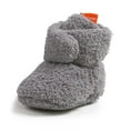 thumbnail image 1 of HUANBAI Warm Winter Baby Shoes First Soft Sole Infant Sneakers Cozy Fleece Lined Toddler Booties For Boys Girls 0-6 Months, 1 of 6