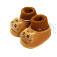 thumbnail image 1 of HUANBAI Winter Children Toddler Shoes Baby Boys And Girls Flat Socks Shoes Elastic Rope Non Warm Comfortable Cute Cartoon Cat 0-6 Months, 1 of 4