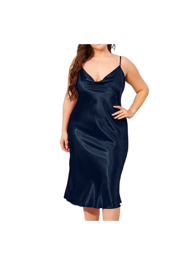 Women's Pajamas Swing Neck Sling Nightdress Ladies Loose Homewear Nightgown Sleepwear