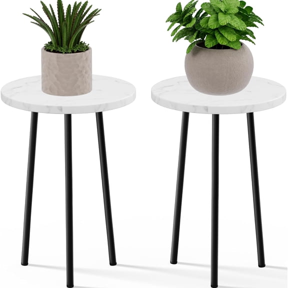 HUANG 2-Pack Convertible Plant Stand – 20" Multi-Purpose Holder, Mid Century Modern Design for Living Room, Balcony, Garden, Patio
