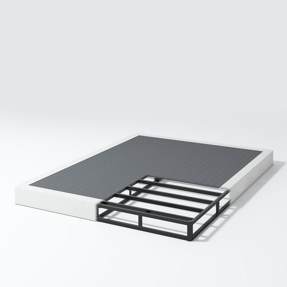 HUANG 5 Inch Box Spring for Full Bed, Strong Metal Frame Mattress Foundation, No Noise, Easy Assembly