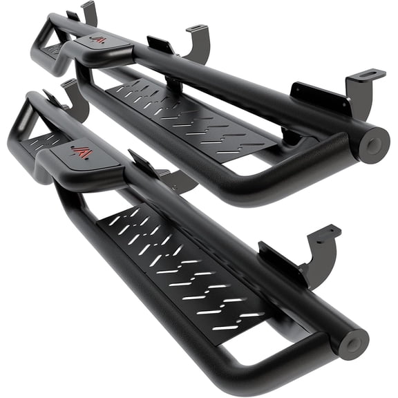 HUANG 6.5 Inch Running Boards for 2007-2018 Jeep Wrangler JK Unlimited | Black Carbon Steel Side Steps