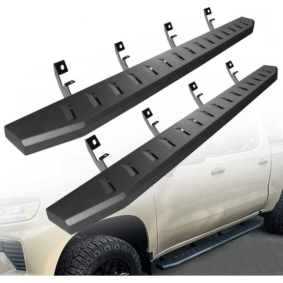 HUANG 6 Inch Black Running Boards for 2020-2026 Chevy Silverado/GMC Sierra 1500/2500HD/3500HD Double Cab