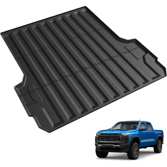 HUANG Truck Bed Mat for 2023-2026 Chevy Colorado/GMC Canyon (5FT Bed), TPE All-Weather Liner
