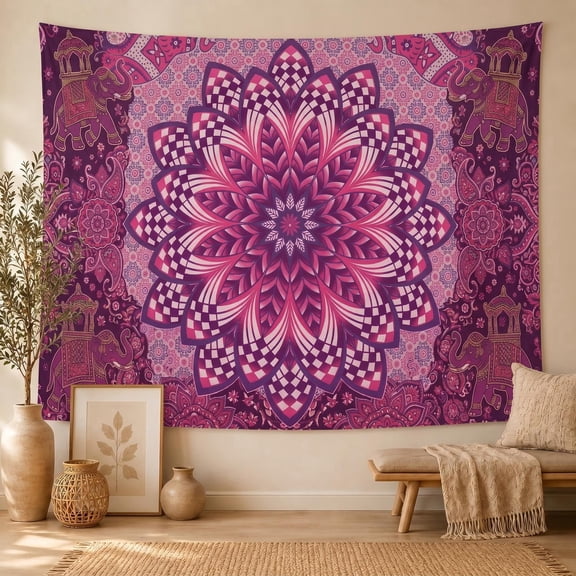 XaaKee Bedroom Tapestry, Spiritual Mandala Psychedelic Decor Tapestry Wall Hanging, High-Quality Polyester Large Wall Tapestry For Home Office, 60x40Inch