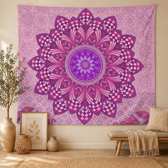 XaaKee Large Wall Tapestry, Symmetrical Artwork Micro-Patterns Tapestry, High-Quality Polyester Room Tapestry For Dorm 60x40Inch