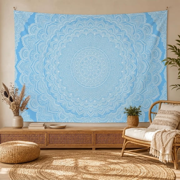 XaaKee Room Tapestry, Symmetrical Pattern Mandala Art Tapestry Wall Hanging, High-Quality Polyester Tapestry For Bedroom Living Room, 60x40Inch