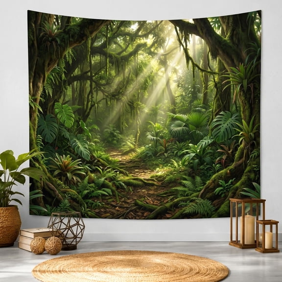 XaaKee Room Tapestry, Sun-Drenched Botanical Backdrop Bedroom Tapestry, High-Quality Polyester Tapestry Wall Hanging For Living Space, 60x40Inch