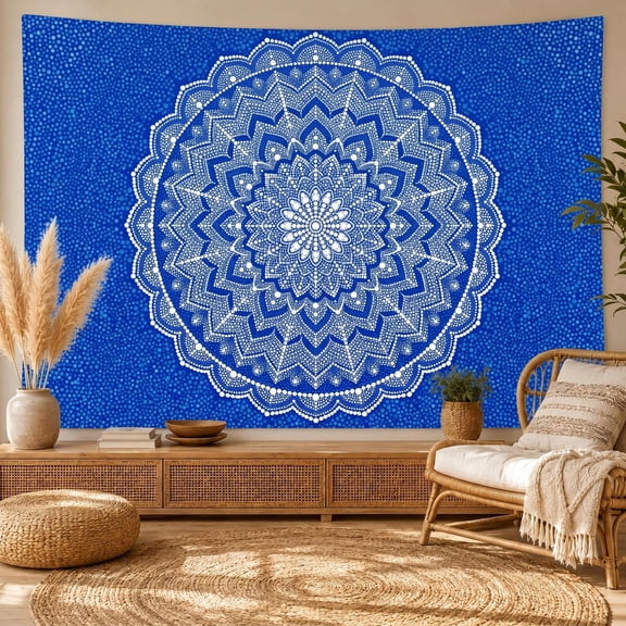 XaaKee Tapestry Wall Hanging, Symmetrical Pattern Mandala Art Tapestry, High-Quality Polyester Room Tapestry For Bedroom Living Room 60x40Inch