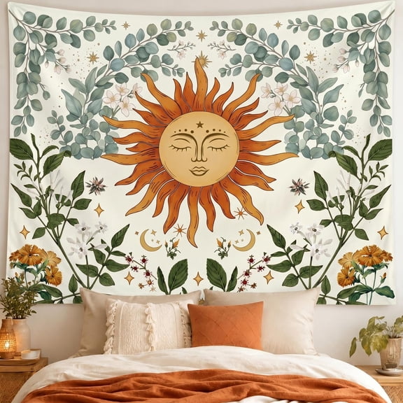 XaaKee Wall Tapestry, Celestial Tapestry Art Sunburst Large Tapestry, High-Quality Polyester Bedroom Tapestry, Apartment And Studio Decor, 60x40Inch