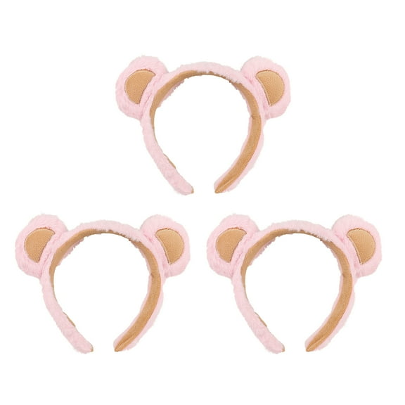 HUANLEDASH 1/2/3Pcs Bear Ear Decor Headband Decorative Animal Hair Hoop Cartoon Hairband Baby Hair Accessories Girls Party Props
