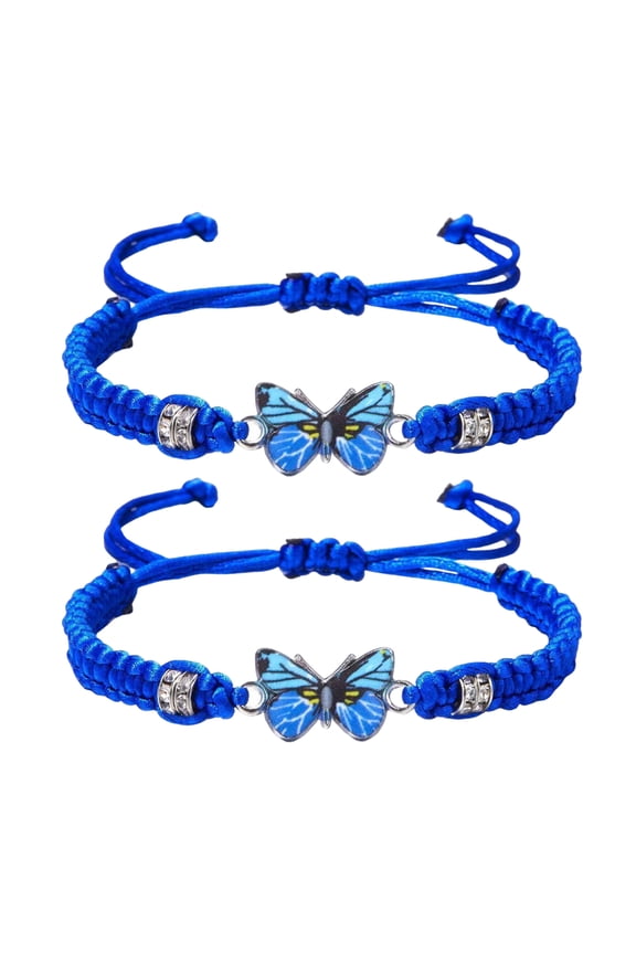 1/2/5/10Pcs Blue Friendship Bracelet Women Adjustable Woven Rope Knot Protection Lucky Friendship Bracelet