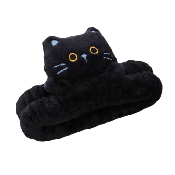 HUANLEDASH 1/3Pcs Cartoon Cat Decor Headbands Coral Fleece Elastic Makeup Face Wash Hair Band Women Spa Headband