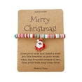thumbnail image 1 of HUANLEDASH 1/6 Pcs Christmas Charm Bracelet with Card Santa Snowflake Sock Charm Colorful Soft Clay Handmade Bead Stacked Bracelet Girl Jewelry Kids Xmas Gift, 1 of 1